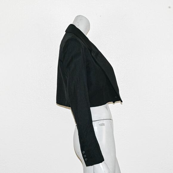 SMYTHE $695 Cut Off Blazer Tuxedo Black Size Small Oversized - Picture 5 of 11